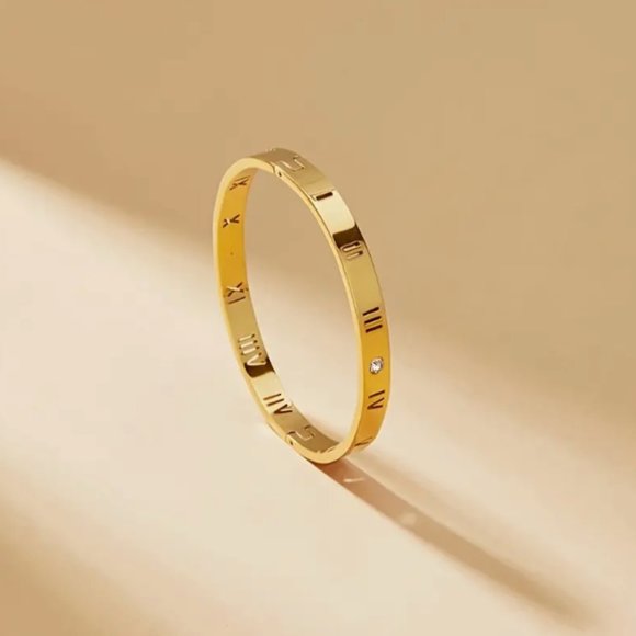 NEW Roman Number Bracelet Stainless Steel - Picture 1 of 5